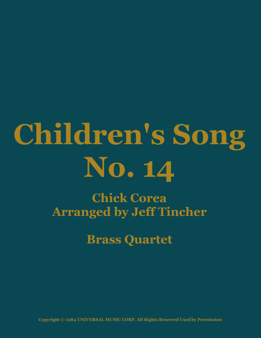 Children's Song No. 14 (arr. Jeff Tincher)