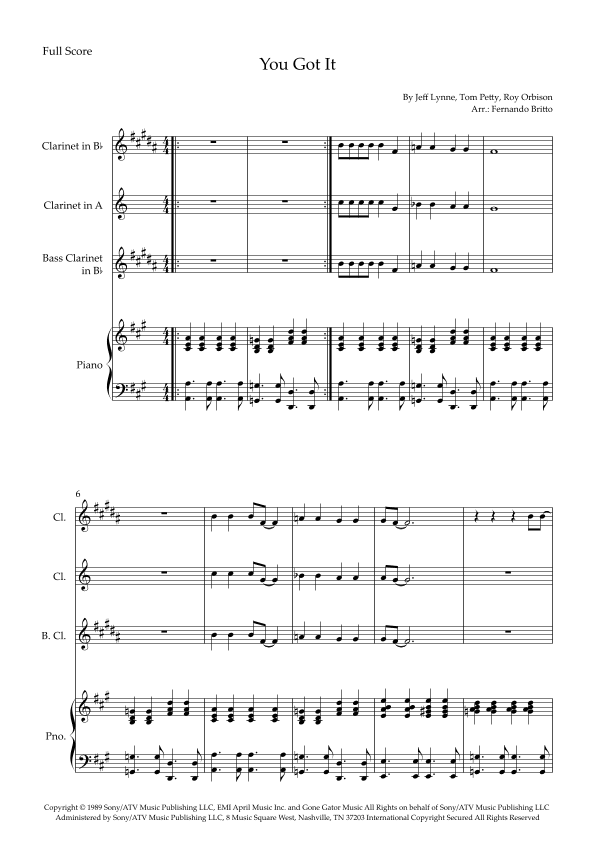 You Got It (arr. Fernando Britto)