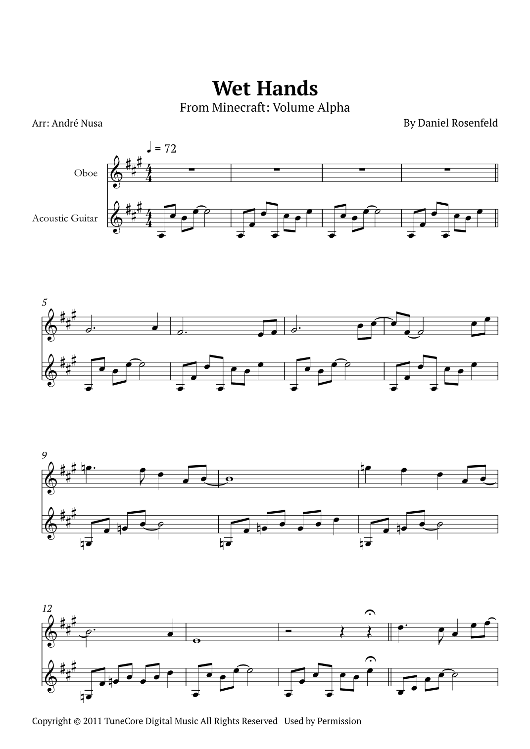 Wet Hands (arr. André Nusa)