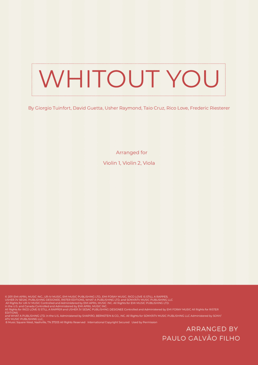 Without You (arr. Paulo Galvao Filho)