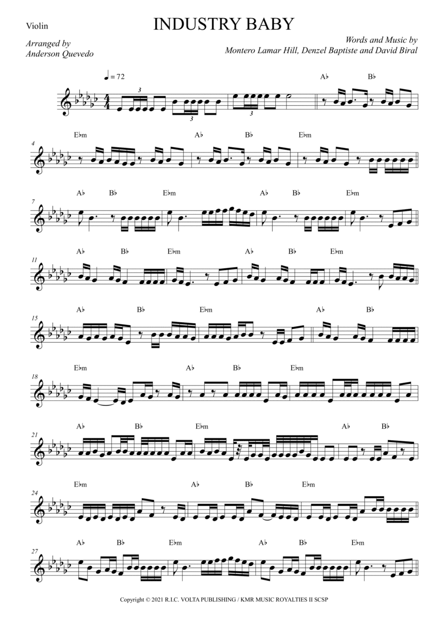 Industry Baby (arr. Anderson Quevedo)