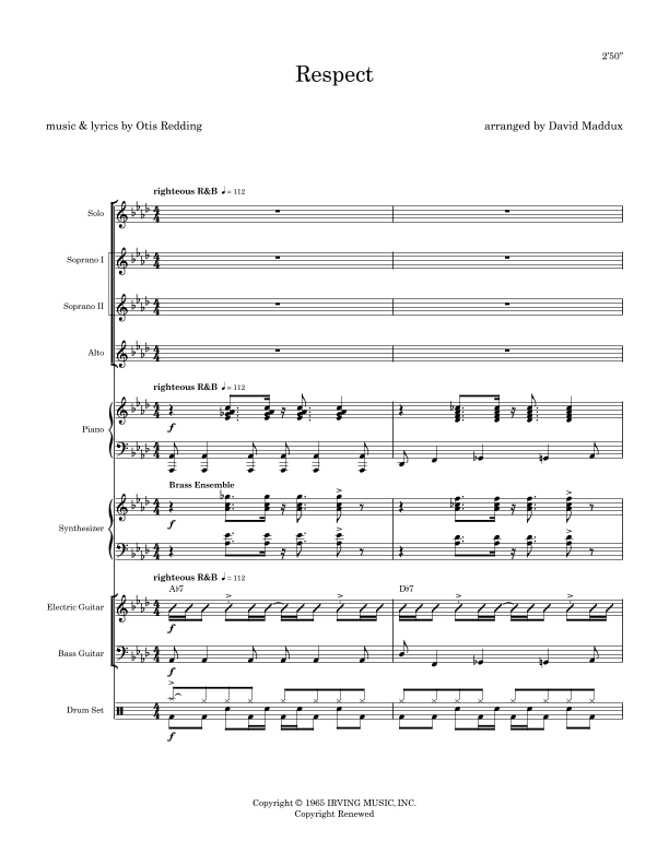 Respect (arr. David Maddux)