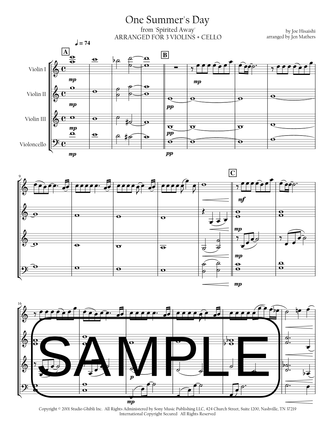 One Summer's Day (arr. Jen Mathers)