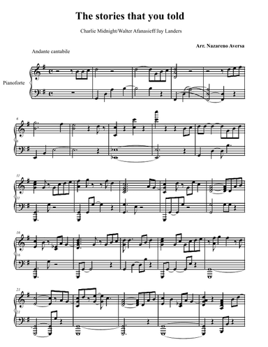 The Stories That You Told (arr. Nazareno Aversa)