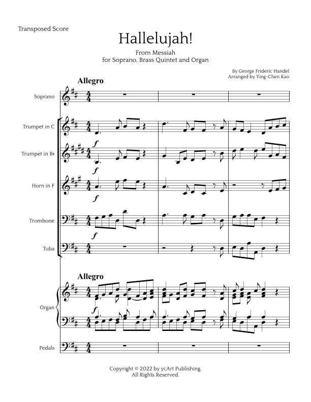 Hallelujah Chorus (arr. Ying-Chen Kao)