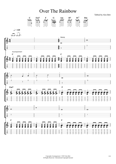 Over The Rainbow (arr. Alex Bett)