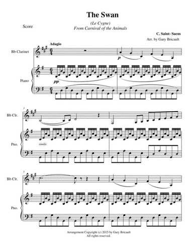The Swan (Le Cygne) - From Carnival of the Animals (arr. Gary Bricault)