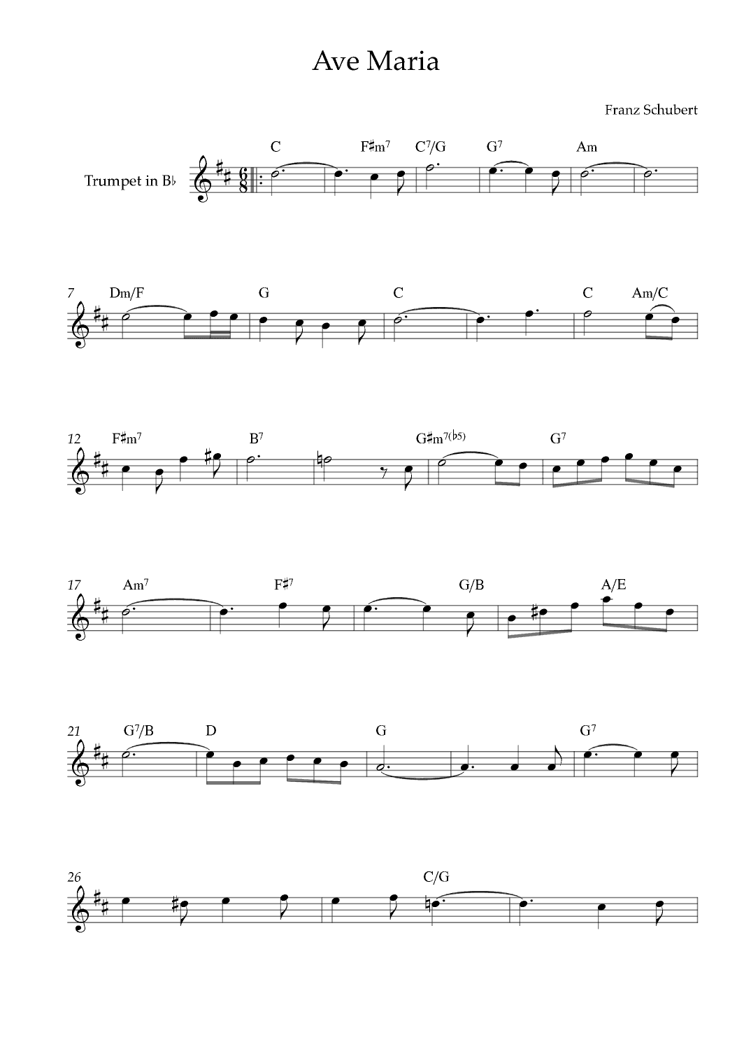 Ave Maria (arr. Karen Gueiros)