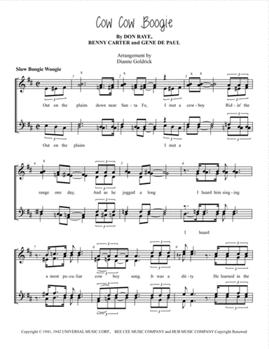Cow-cow Boogie (arr. Dianne Goldrick)