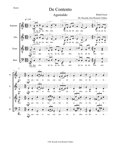 De Contento , Aguinaldo Venezolano (arr. Ricardo José Romero Núñez)