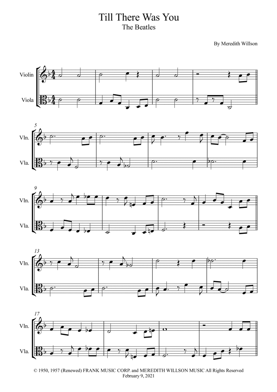 Till There Was You (arr. Wesley S. SIlva)