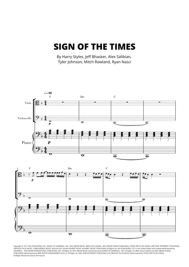 Sign Of The Times (arr. Cadenza Editions)