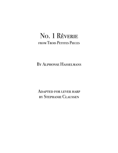 No. 1 Rêverie (arr. Stephanie Claussen)