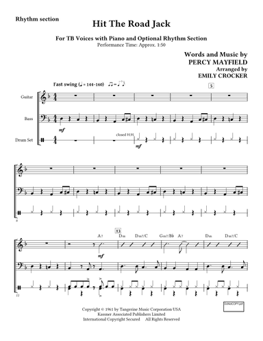 Hit The Road Jack (arr. Emily Crocker)