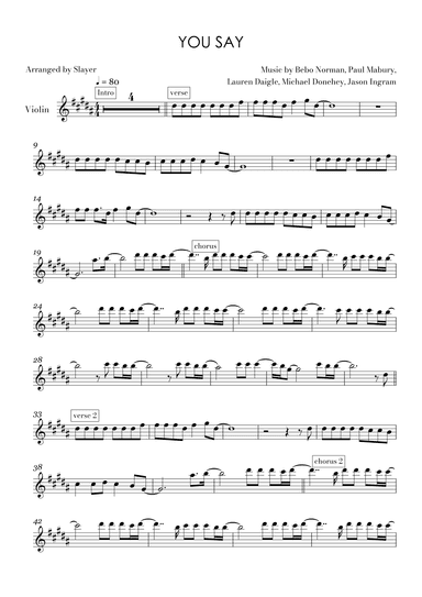 You Say (arr. Slayer)