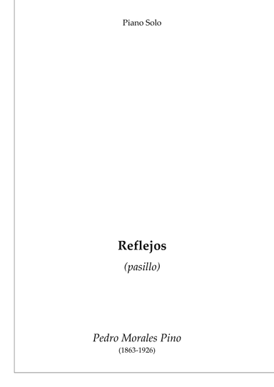 Reflejos (pasillo) (piano solo) (arr. Passoni Music)