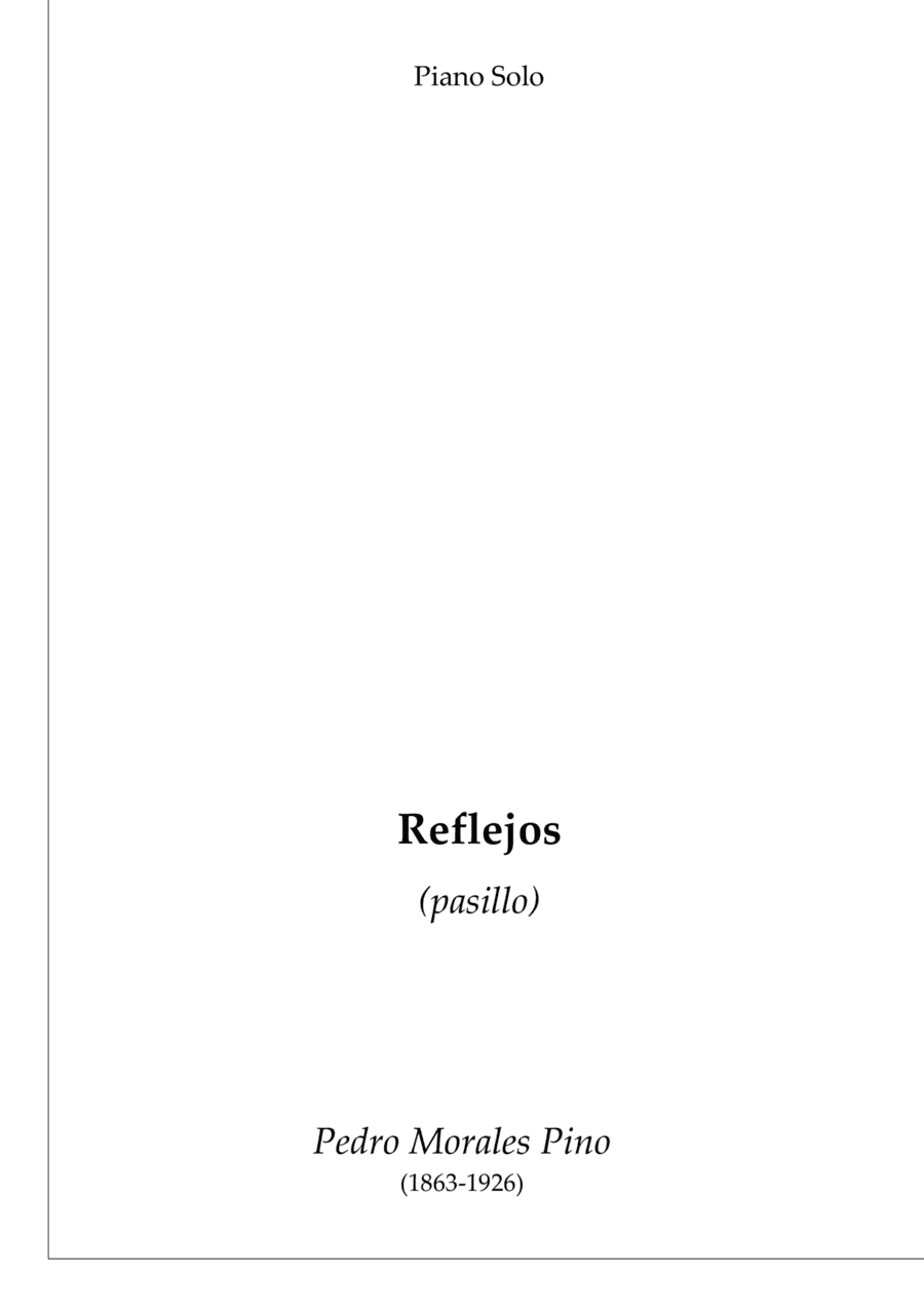 Reflejos (pasillo) (piano solo) (arr. Passoni Music)