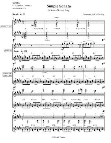 Simple Sonata (Guitar Duet)