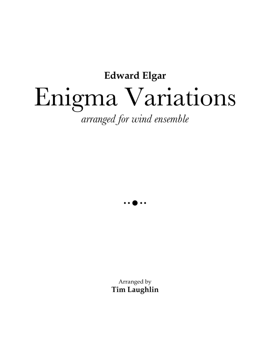 Enigma Variations (Band) (arr. Tim Laughlin)