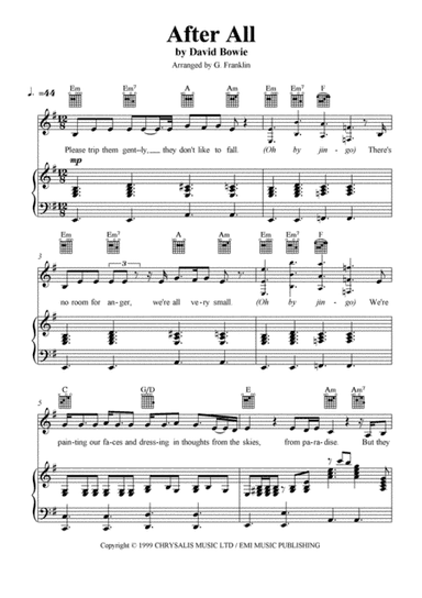 After All (arr. G. Franklin)