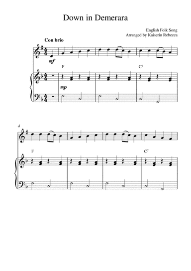 Down in Demerara (arr. Kaiserin Rebecca)