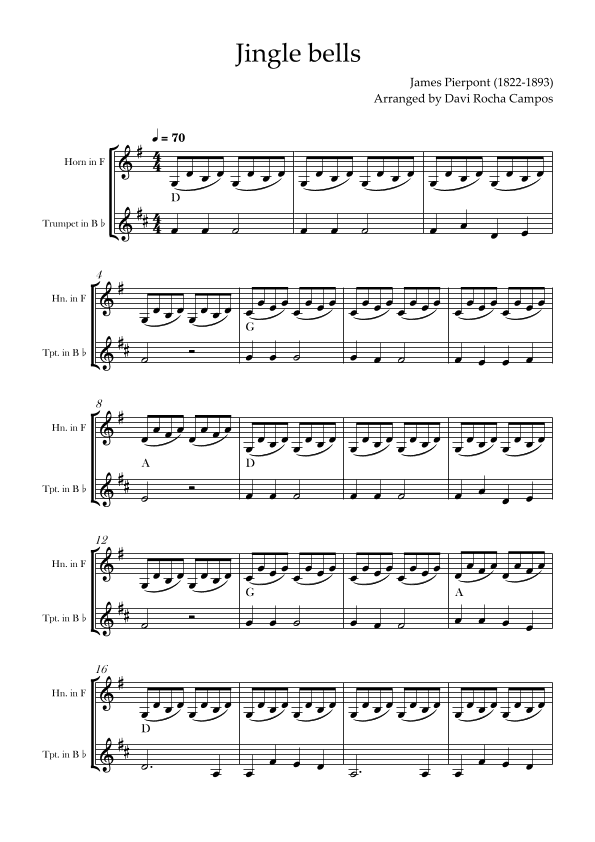 Jingle bells (arr. Davi Rocha Campos)