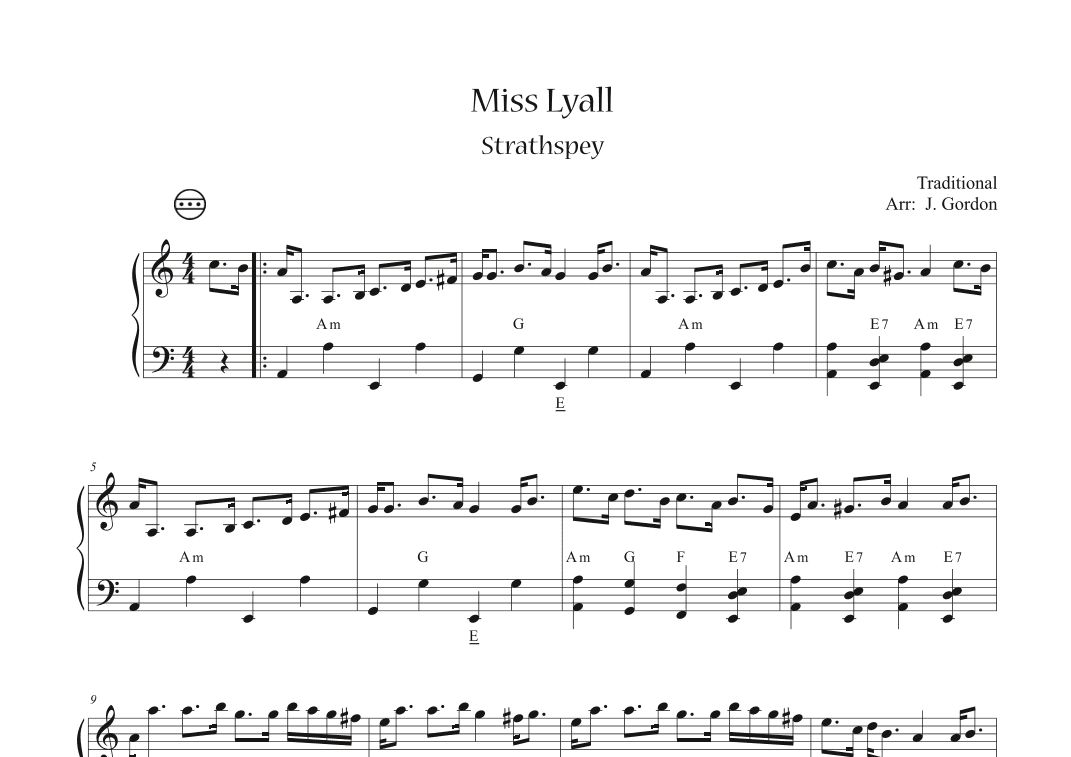 Miss Lyall (arr. Julia Gordon)