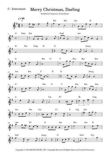 Merry Christmas, Darling (arr. Fabio Eduardo de Oliveira)