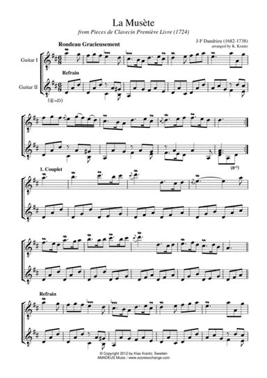 La musete for guitar duo (arr. Amadeus Music)