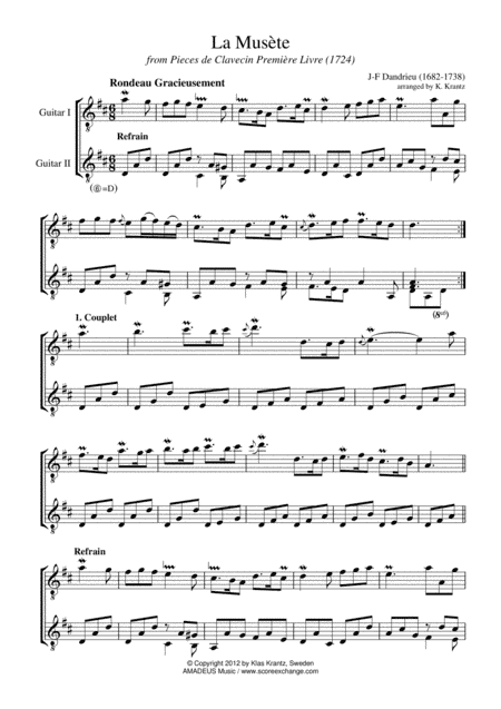 La musete for guitar duo (arr. Amadeus Music)