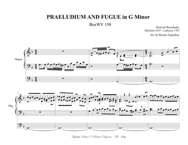 BUXTEHUDE - PRAELUDIUM AND FUGUE IN G MINOR - BuxWX 150 (arr. Renato Tagliabue)