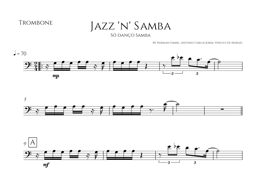 Jazz 'n' Samba (so Danco Samba) (arr. Rafael Fernandes da Silva)