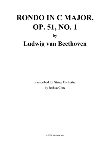 Rondo in C Major (arr. Joshua Choe)