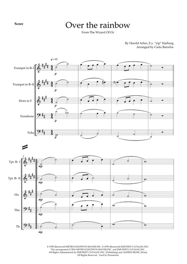 Over The Rainbow (arr. Cadu Barcelos)