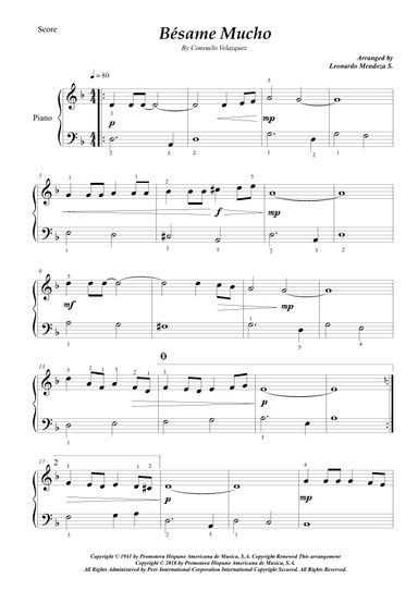 Bésame Mucho (arr. Leonardo Mendoza S.)