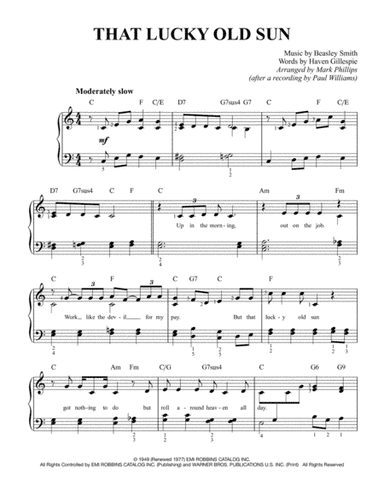 That Lucky Old Sun (arr. Mark Phillips)