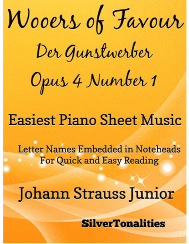Wooers of Favour Waltz Easiest Piano Sheet Music (arr. SiilverTonalities)