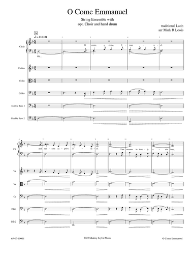 O Come Emmanuel - String Orchestra (arr. Mark R Lewis)