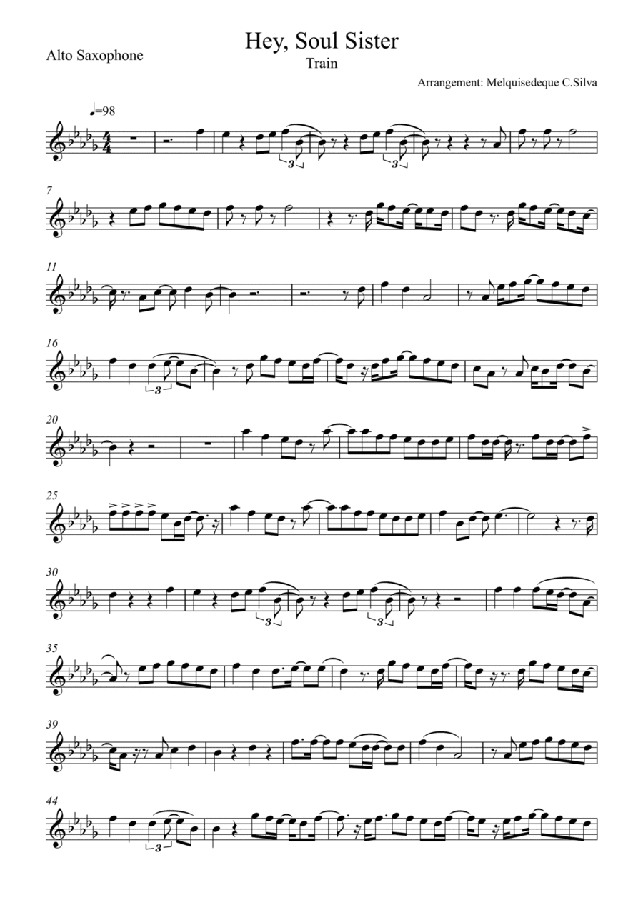 Hey, Soul Sister (arr. Melquisedeque C.Silva)