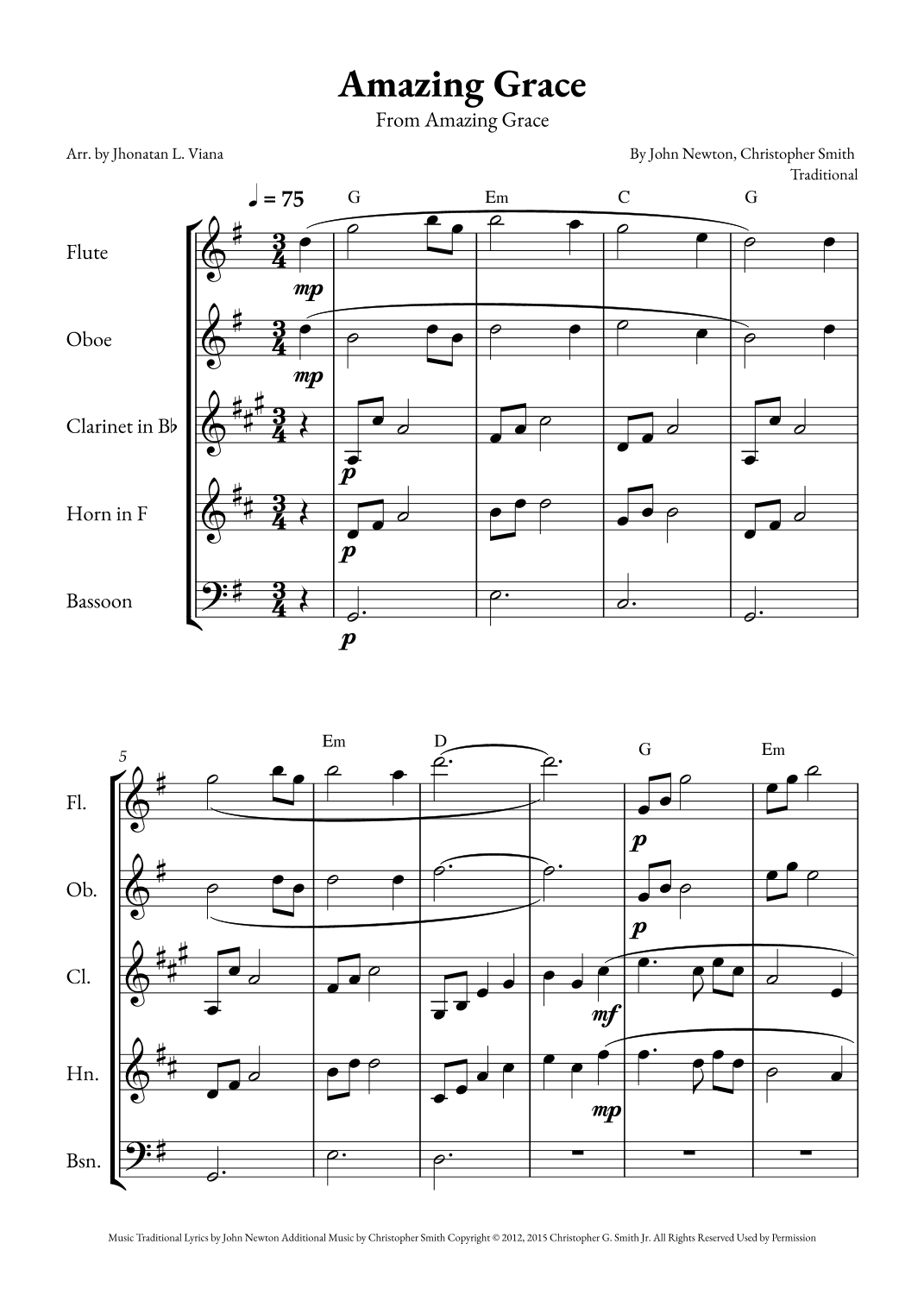 Amazing Grace (arr. Jhonatan Lucio Viana)