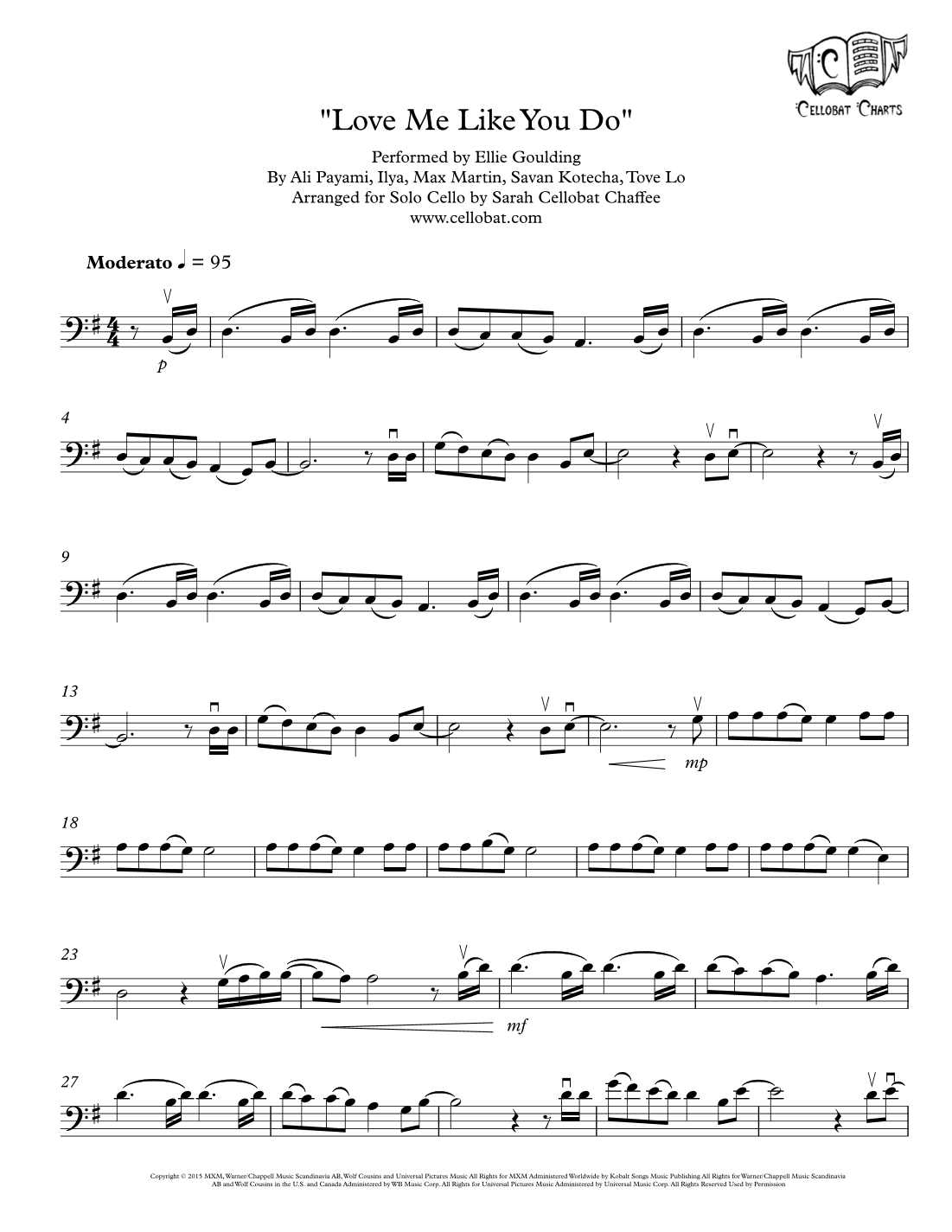 Love Me Like You Do (arr. Sarah Cellobat Chaffee)