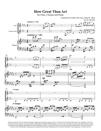 How Great Thou Art (arr. Ian Wei)