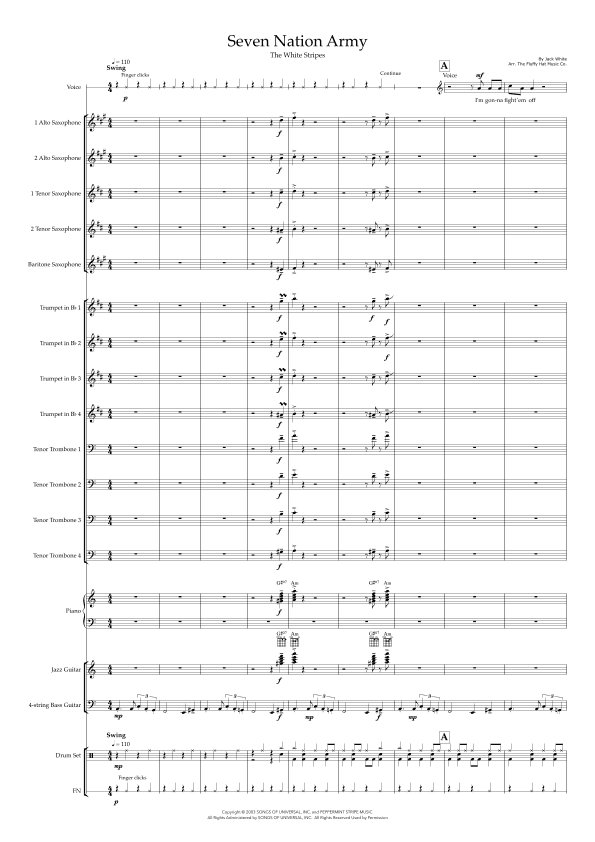 Seven Nation Army (arr. The Fluffy Hat Music Co.)