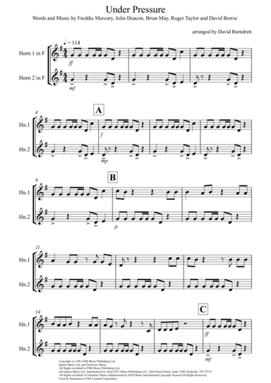 Under Pressure (arr. David Burndrett)
