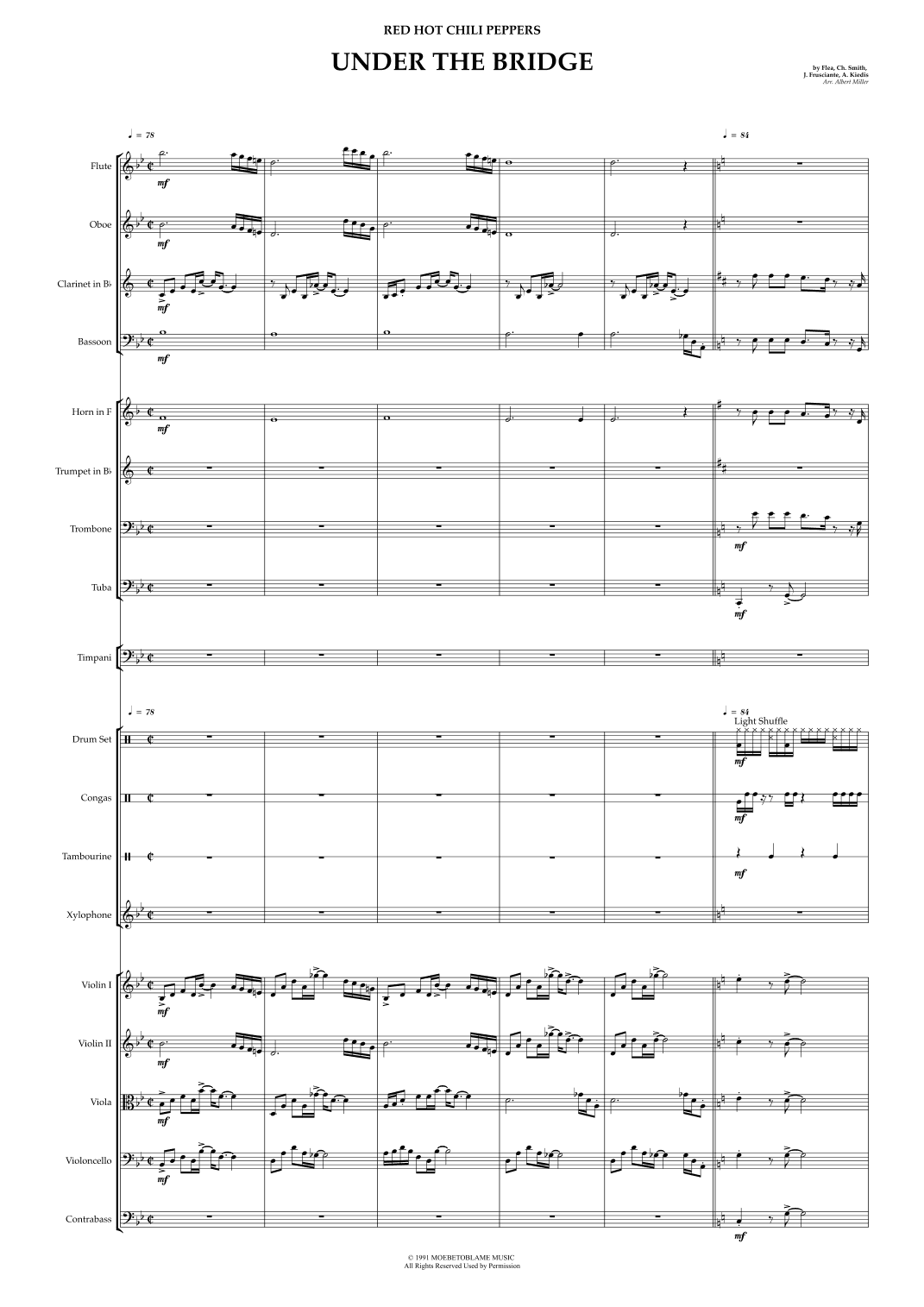 Under The Bridge (arr. Albert Miller)