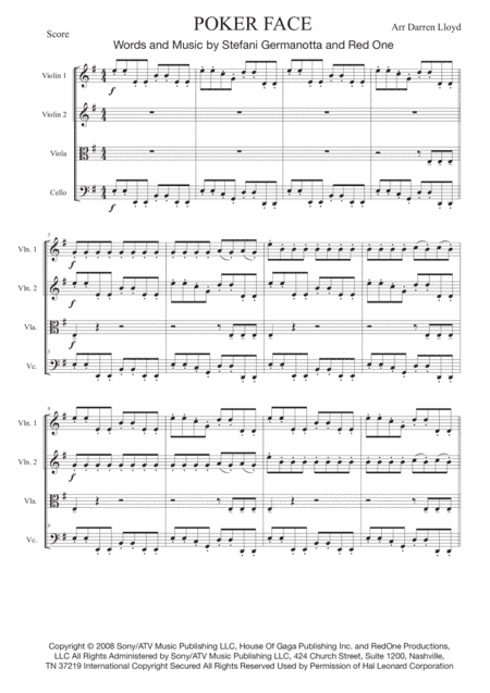 Poker Face (arr. Darren Lloyd)