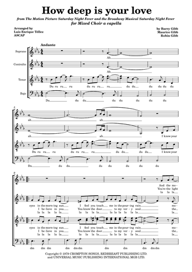 How Deep Is Your Love (arr. Luis Enrique Téllez)