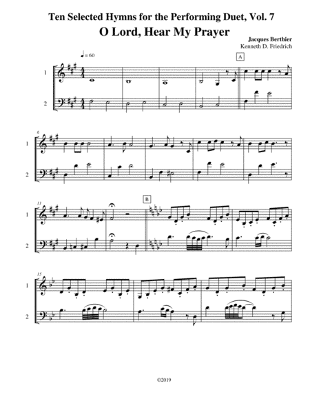 Ten Selected Hymns for the Performing Duet, Vol. 7 - horn and low horn (arr. Kenneth D. Friedrich)