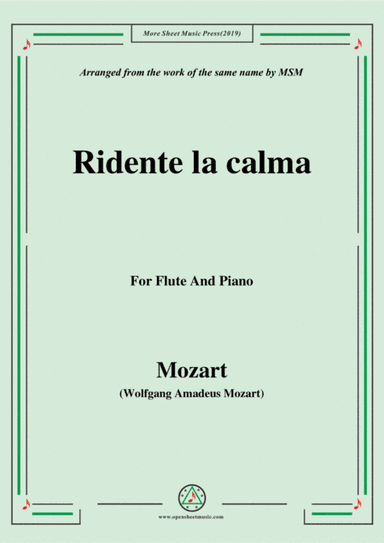Mozart-Ridente la calma,for Flute and Piano (arr. MSM)