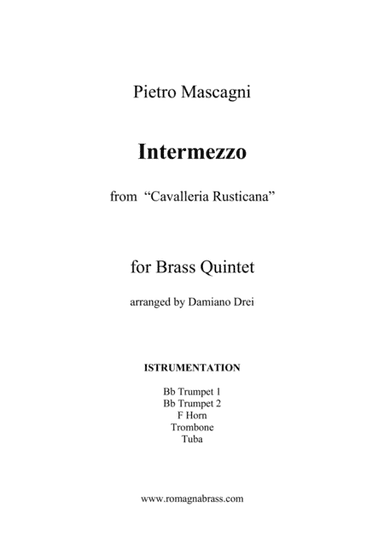 Intermezzo from Cavalleria Rusticana - Brass Quintet (arr. Damiano Drei)